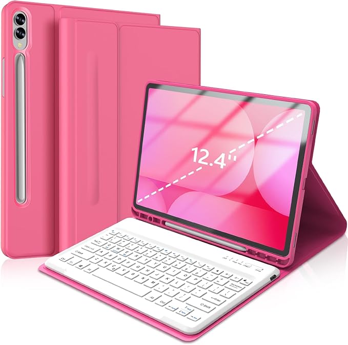 Galaxy Tab S9 FE Case with Keyboard 5G 10.9 Inch 2023, Keyboard for Galaxy Tablet S9 11 Inch 2023, Detachable Bluetooth Keyboard with Pen Holder for Samsung Tab S9 11''/S9 FE 10.9''