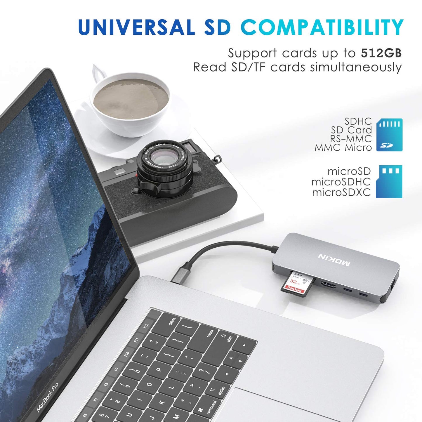 MOKiN USB C HDMI Dongle for MacBook Hub Adapter for Dell/Lenovo/HP Laptop