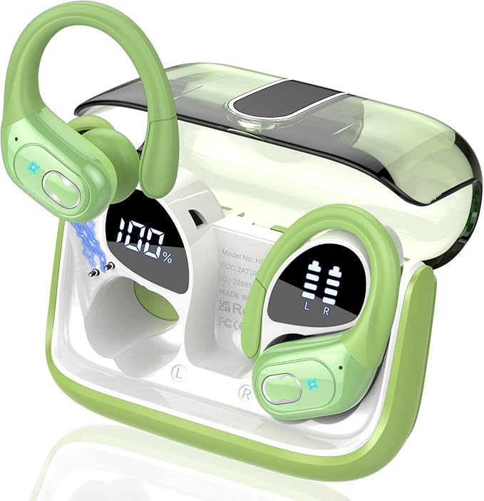 Wireless Earbuds 75H Bluetooth 5.4 Sport Headphones with Earhooks