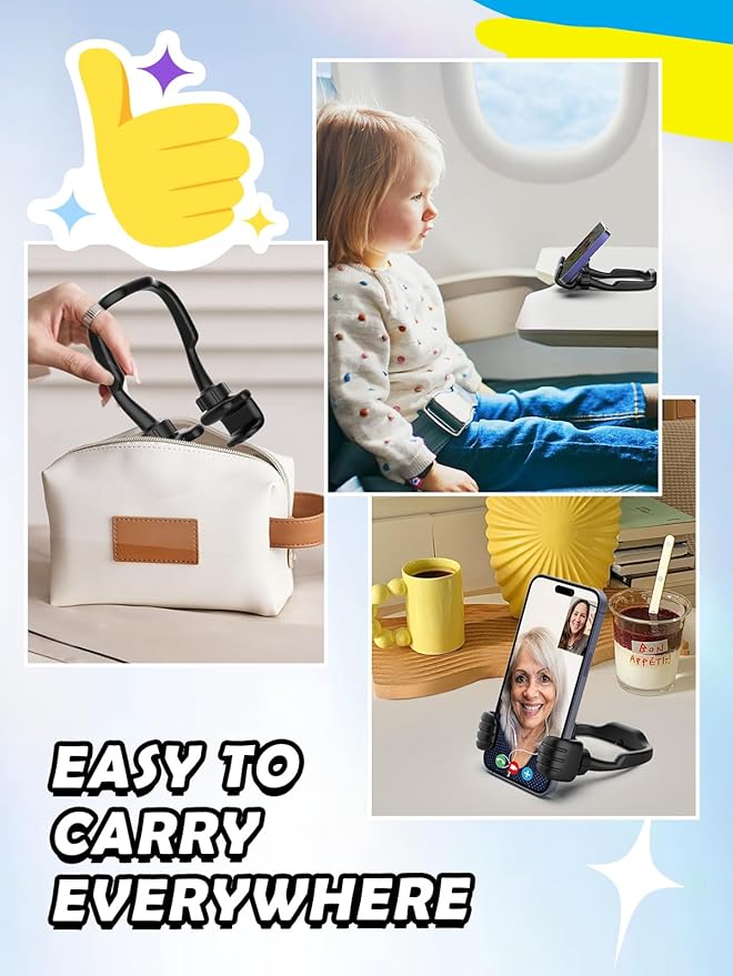Thumbs Up Lazy Cell Phone Stand: Back to School Supplies Gifts for Teens Boys Girls Kids Men Women Phone Holder for Desk Funny Gadgets Ideas Who Have Everything Gifts for Christmas Stocking Stuffers