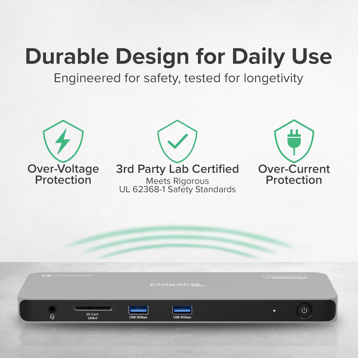 Plugable Thunderbolt 4 Dock Quad Monitors, 100W, Connect Four 4K Monitors