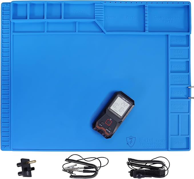 Kaisi Large Anti Static Mat with Grounding Accessories,Soldering Mat