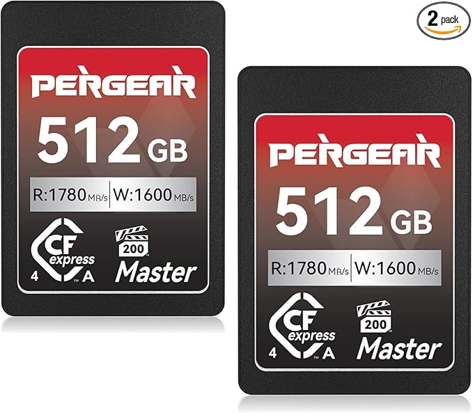 Pergear 256GB CFexpress 4.0 Type A Memory Card (2-Pack)-(Master Series)