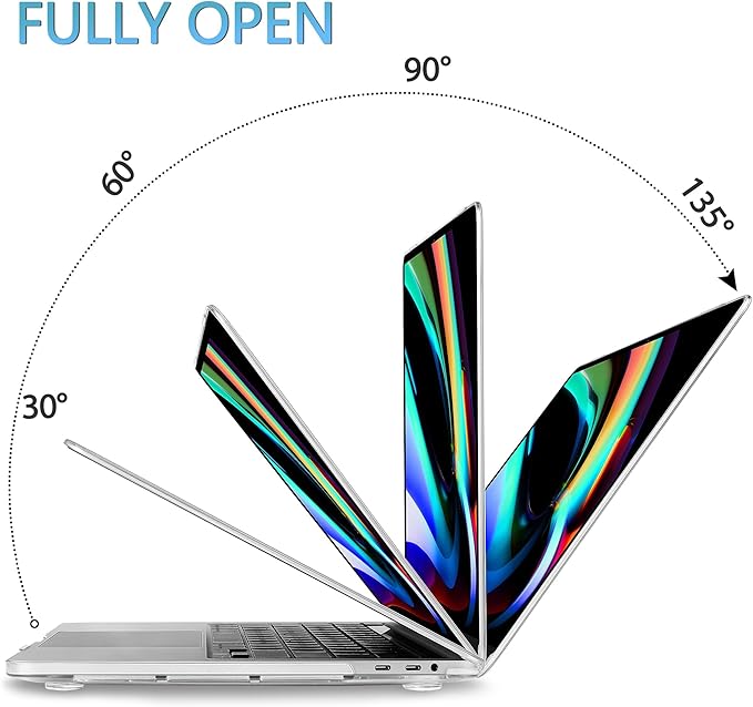 Mektron Case for MacBook Pro 16 Inch A2141 Cover 2019 Release 16" with Liquid Retina Display/Touch ID, Plastic Hard Shell with Keyboard Skin & Screen Protector & Dust Plug, Jumping Dolphin