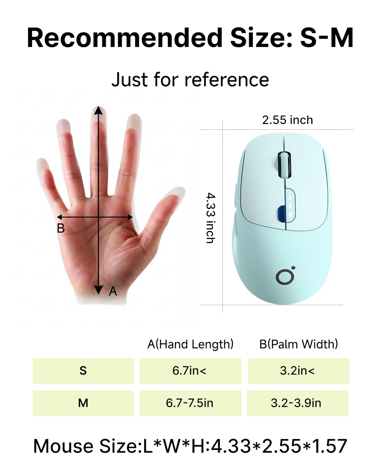 SEUNKWANG Dual-Mode Wireless Mouse with Visible Battery Indicator, Silent Rechargeable Bluetooth & 2.4G Computer Mouse, 1600 DPI, One-Click Desktop Privacy Key, Portable Mice for Laptop/PC/Mac - Blue