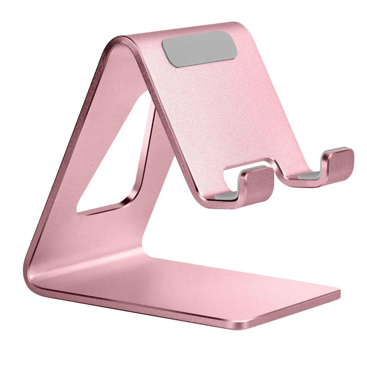 Aoviho Cell Phone Stand Desk Phone Holder - Aluminum Mobile Phone Cradle Dock for iPhone 15 14 13 12 pro 11 X Xs max 8 7 6 6s Plus SE 5 Samsung All Smart Phones, Dark Gray