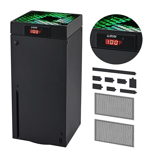 G-STORY Cooling Fan for Xbox Series X, Auto 3 Speed Adjust Temp Display RGB