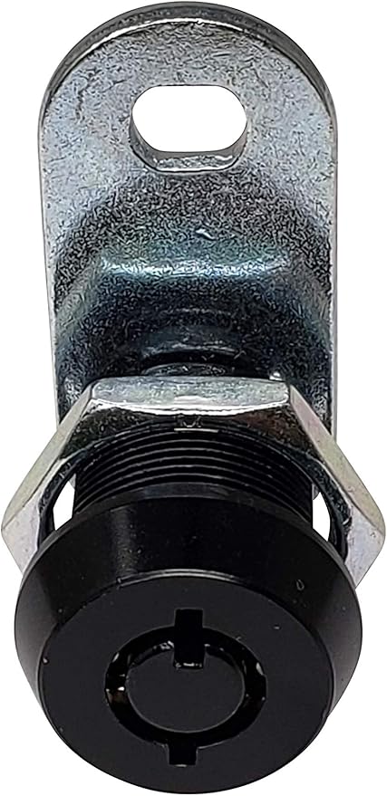 Admiral Locks Tubular Cam Lock, Keyed Alike Removable Key RV Compartment Storage Lock Cabinet Locks (Black Pack of 2, 5/8" 180°)