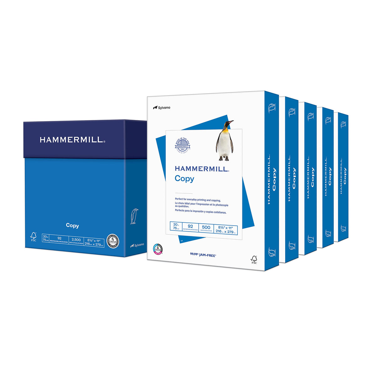 Hammermill Printer Paper, 20 lb Copy Paper, 8.5 x 11 - 10 Ream (5,000 Sheets) - 92 Bright, Made in the USA