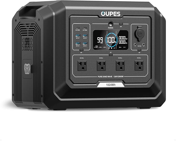OUPES Mega 1 Portable Power Station 1024Wh 2000W (4500W Surge)