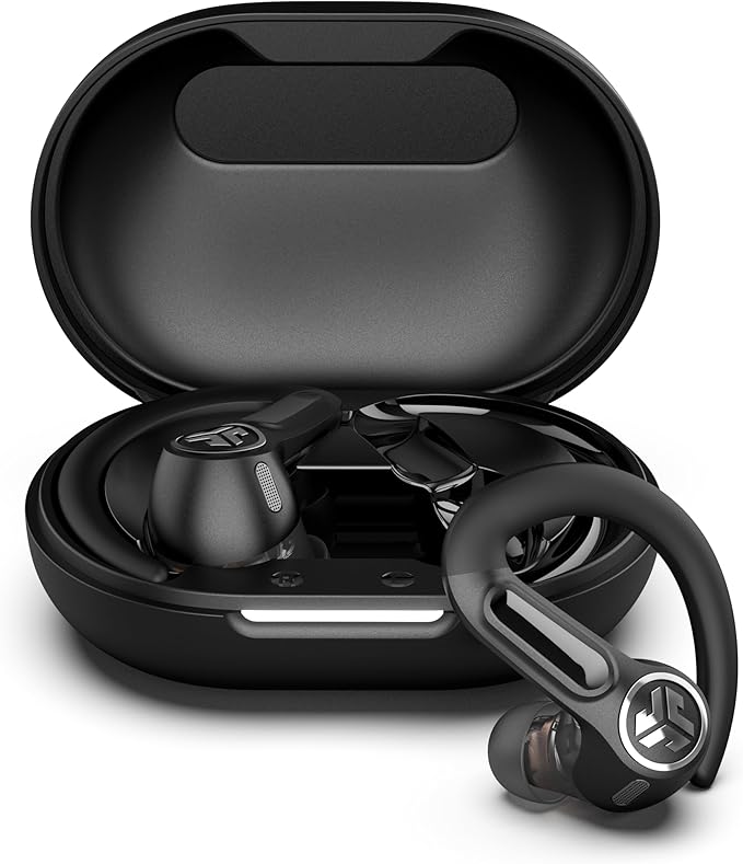 JLab Epic Air Sport ANC True Wireless Bluetooth 5 Earbuds, Headphones for Working Out, IP66 Sweatproof, 15-Hour Battery Life, 55-Hour Charging Case, Music Controls, 3 EQ Sound Settings