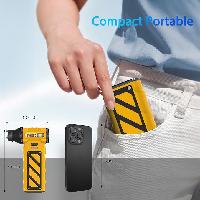 Electric Air Duster-Compressed Air Duster,60mph Wind Stepless Speed Canned Air for PC/Compute/Electronics/Home&Car Cleaning, 150000RPM Air Blower to Spray Air Can Dust Off Keyboard Cleaner (Yellow)