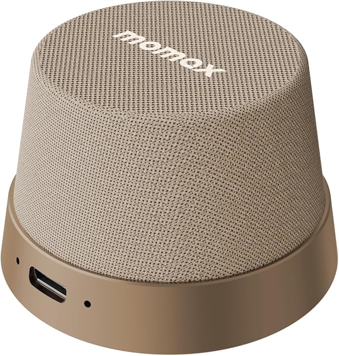 MOMAX Magnetic Portable Wireless Speaker, IPX6 Waterproof Mini Shower Speaker, Enhanced Bass, 12H Playtime, TWS Stereo, USB-C Outdoor Speaker, Travel & Gift Ideas
