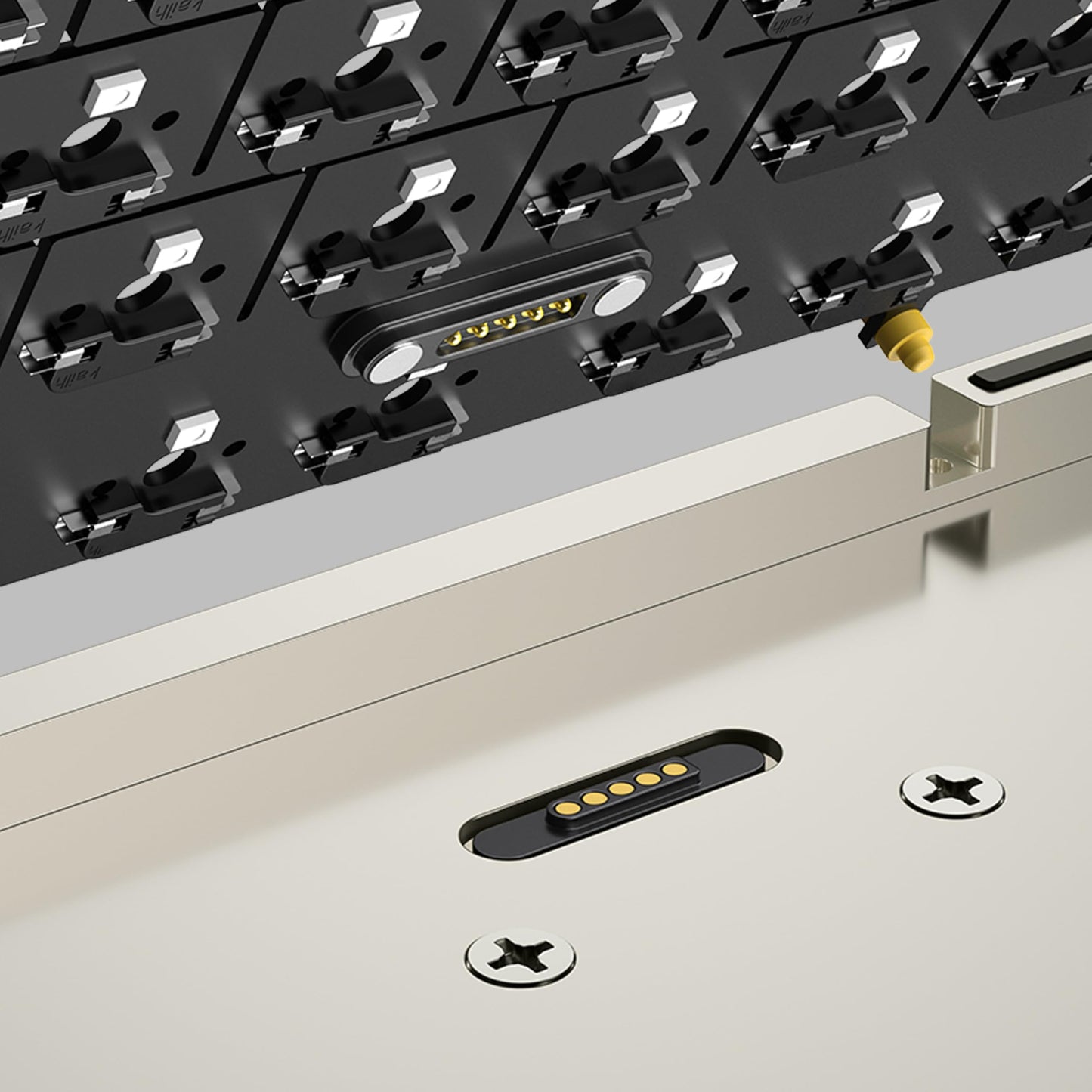 KEEBMONKEY WOBKEY Crush 80 Reboot CNC Aluminum 5-Second Quick-Release Triple-Mode Connectivity Mechanical Keyboard with Superior Acoustics (Pro Silver)