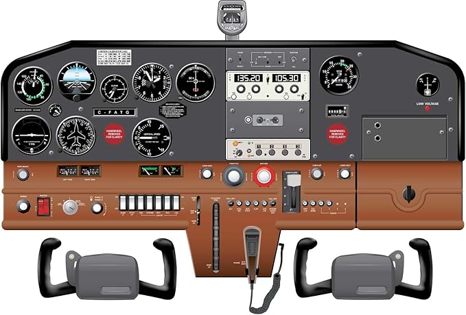 Cessna 152 Version 1.0 Aircraft Cockpit Training Poster - Flight Schools, Pilots, Enthusiasts