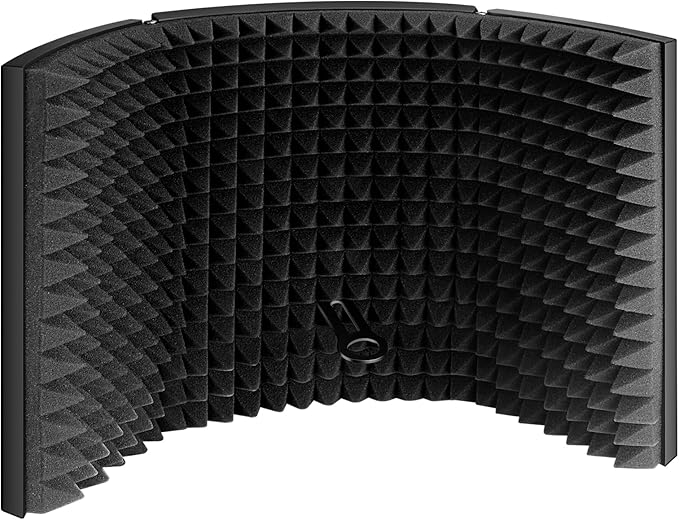 Aokeo Professional Studio Recording Microphone Isolation Shield,Suitable for Blue Yeti and Any Condenser Microphone Recording Equipment(AO-403)