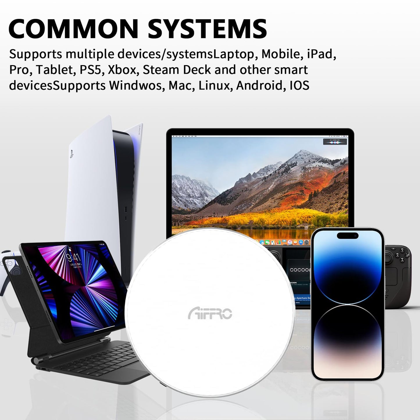 Aiffro P10 Magnetic PSSD 1TB,for iPhone MagSafe Portable SSD, Upto 2000MB/s-Type-C, SM2320,USB 3.2 Gen 2x2 20Gbps, Connectivity, Updated Firmware - Portable Magnetic External Solid State Solution