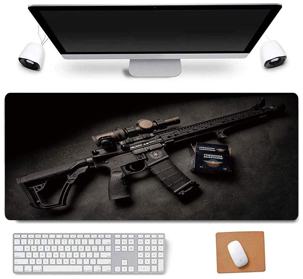 RTGGSEL 31.5x11.8 Inch Non-Slip Long Extended Large Gaming Mouse Pad with Stitched Edges XL Laptops Keyboard Mouse Mat(KB)