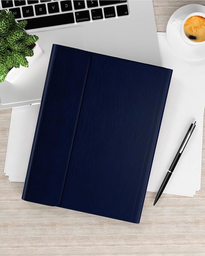Leather Keyboard Case for iPad Air 5th 4th Generation 10.9 inch Pro 11 1st/2nd/3rd/4th, 7 Color Backlight BT Keyboard Folio with Pencil Holder 2022 2021 2020 2018 (NavyBlue)