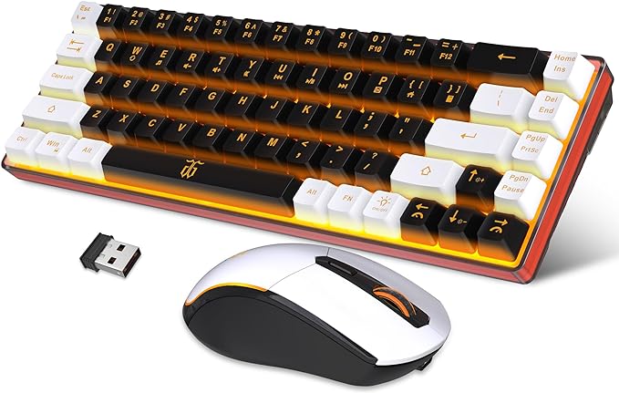 Snpurdiri 60% Wireless Gaming Keyboard and Mouse Combo