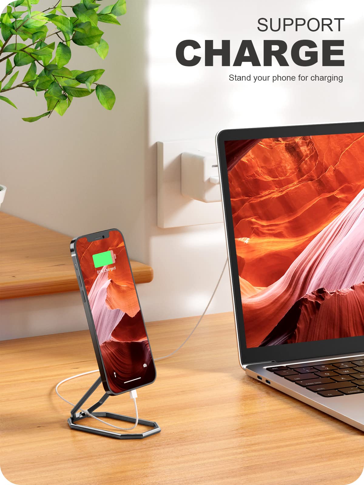 A-LuGei ๐๐ผ๐น๐ฑ๐ฎ๐ฏ๐น๐ฒ & ๐๐ฑ๐ท๐๐๐๐ฎ๐ฏ๐น๐ฒ Phone Kickstand Ring Holder, Magnetic Cell Phone Grips, Phone Stand for Desk, Adhesive Phone Holder for Hand, 360ยฐ Rotation Ring for Back of iPhone Case
