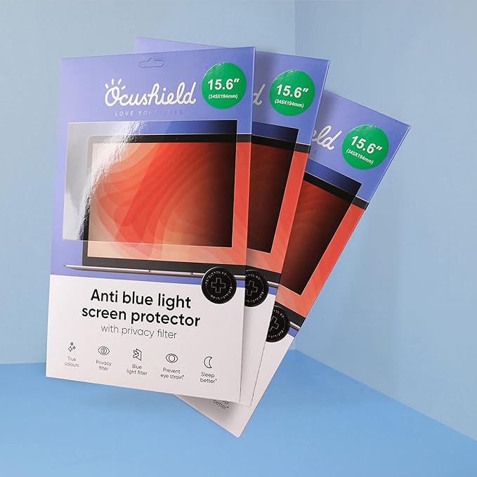 Ocushield 13.3” (16:10) Anti Blue Light Screen Protector with Privacy Filter for Laptops and Computer Monitors - Anti-Glare - Easy Install - Anti-Fatigue (287 x 179 mm)