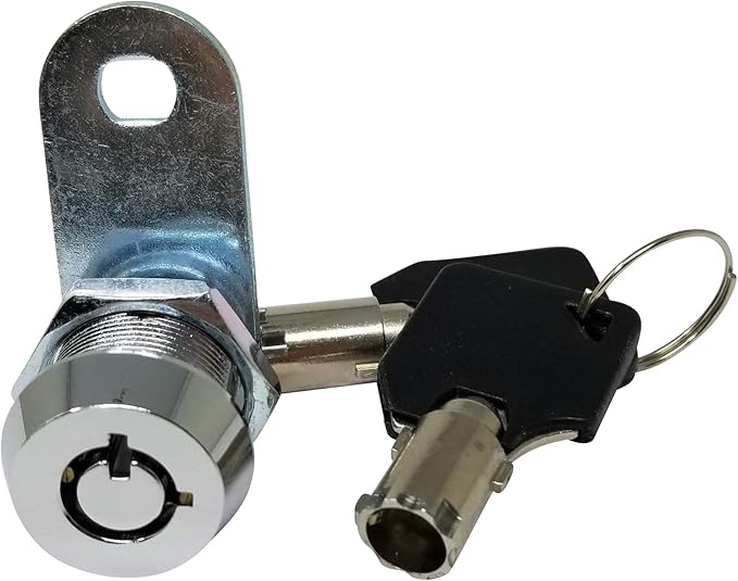 5/8" Tubular Cam Lock (2 Pack-90° Chrome) RV, Toolbox, Cabinet Replacement