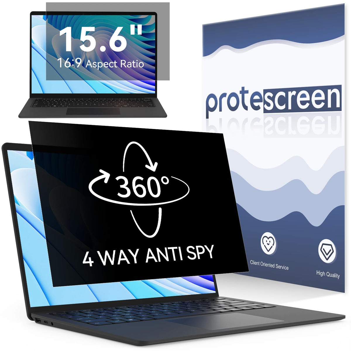 Privacy Screen Protector Compatible with iPad Pro 12.9 Inch 2018 2020 2021 2022, Anti Glare Blue Light Spy Filter Private, High Sensitive Bubble-Free Easy Install Black Security Screen Shield