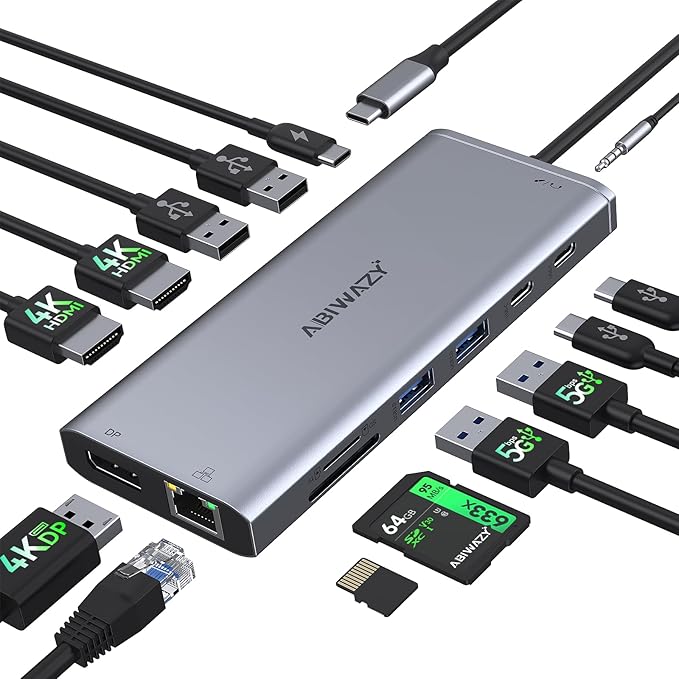 USB C to HDMI Multiport Adapter with 4K HDMI Output Type-C Hub Converter