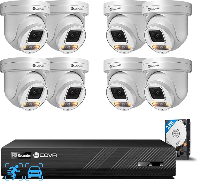 4COVR PoE PTZ Security Camera System 8 Channel 4K, 2TB HDD, LY5XCP8M0808