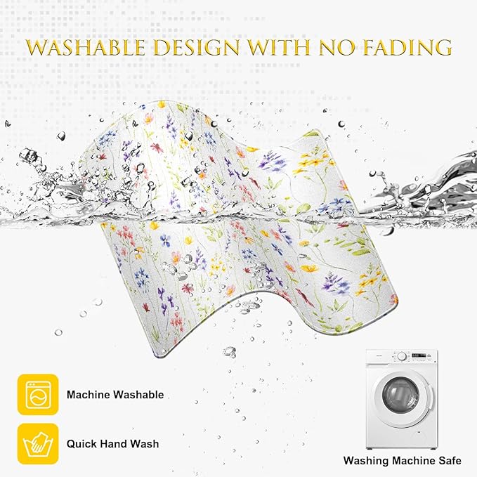JIKIOU 3 Pack Mouse Pad with Stitched Edge, Comfortable Mouse Pads with Non-Slip Rubber Base, Washable Mousepads Bulk with Lycra Cloth, Mouse Pads for Computers Laptop Mouse 10.2x8.3in White Flowers