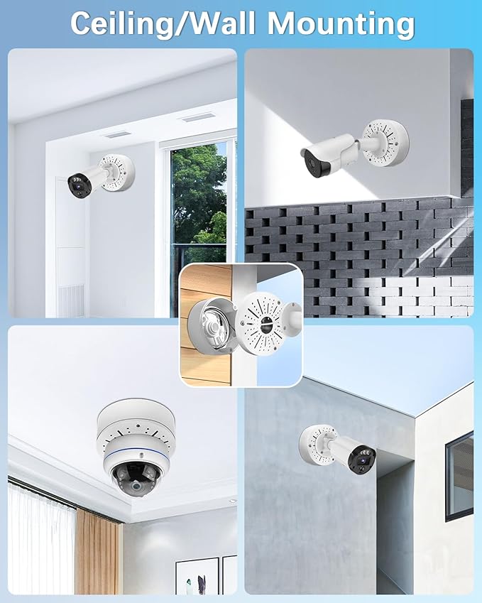 WEILAILIFE 【Compatible Almost All Cameras Type】 Universial Camera Junction Box Metal Universal Bullet Security Camera Junction Box Mount Bracket, Metal Indoor/Outdoor Camera Junction Box