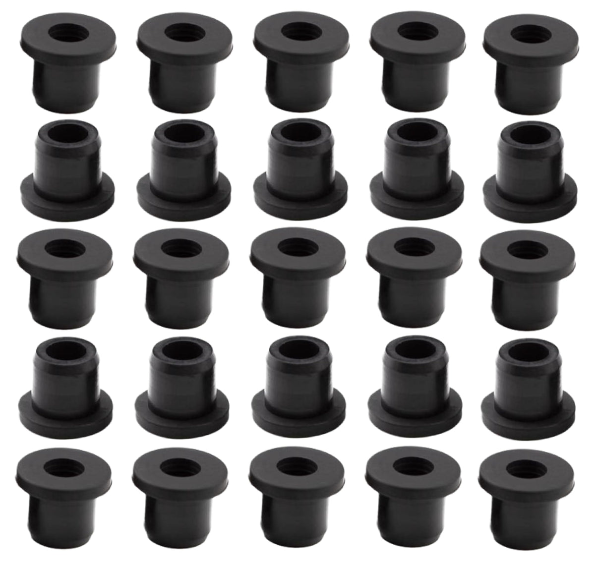 10 pcs 13/16" Drill Hole,3/8" ID Black Silicone Top hat Rubber Grommets for Wiring,Automotive,Firewall,Hole Plug,Desk,Screw,Water and Gas Pipe,Drain,House Siding,Cable Bushing,Glass,Wire Plug