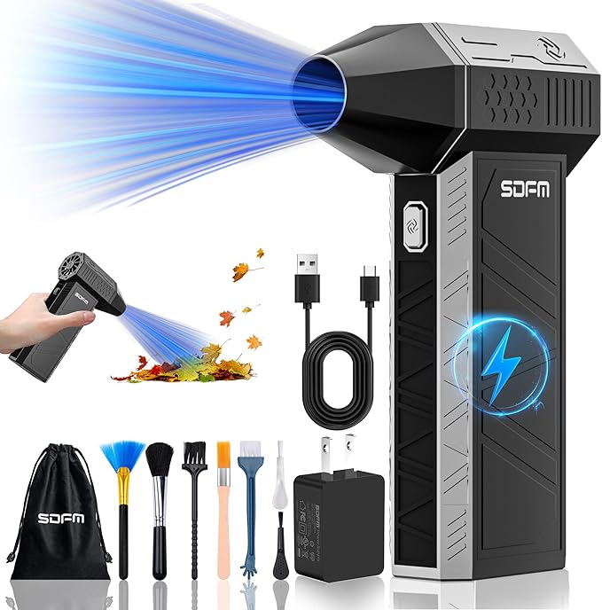 SDFM Compressed Air Duster - 3-Gear Adjustable Rechargeable Air Duster