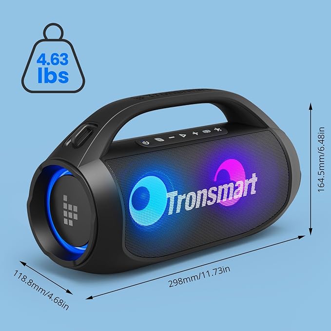 Tronsmart Bang SE Portable Bluetooth Speaker, Colorful LED and 40W Wireless Stereo to Infuse Your Party, Ultra Lightweight Portable Design and IPX6 Waterproof, Suitable for Party/Outdoor/Travel