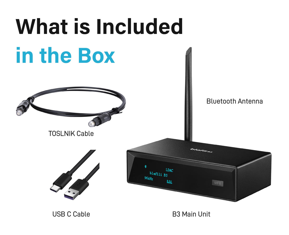 blafili B3 Professional XLR Bluetooth 5.1 Audio Receiver, LDAC & aptX HD