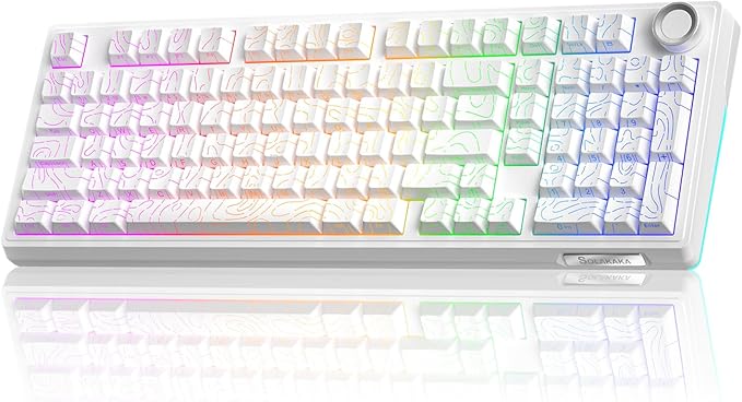 SOLAKAKA KI99 Pro 96% Wireless Mechanical Keyboard, RGB Gaming Keyboard, Hot-Swappable Pre-Lubed Switches, Gasket Structure Creamy Keyboards (Gradient-Black