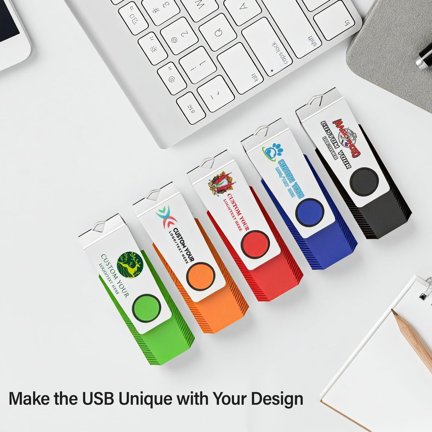 8GB Flash Drive 10 Pack, Wooolken USB 2.0 Thumb Drives Memory Stick