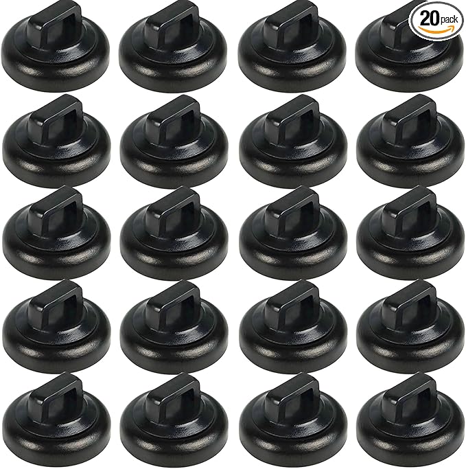 CNHABAGU Magnet Zip Tie Mount Magnetic Zip Ties Mount Base Holder Multipurpose Wire Cable Holder Mount Wire Clips Management for Home Office Marine Electrical Wiring(D19 20 Pcs)