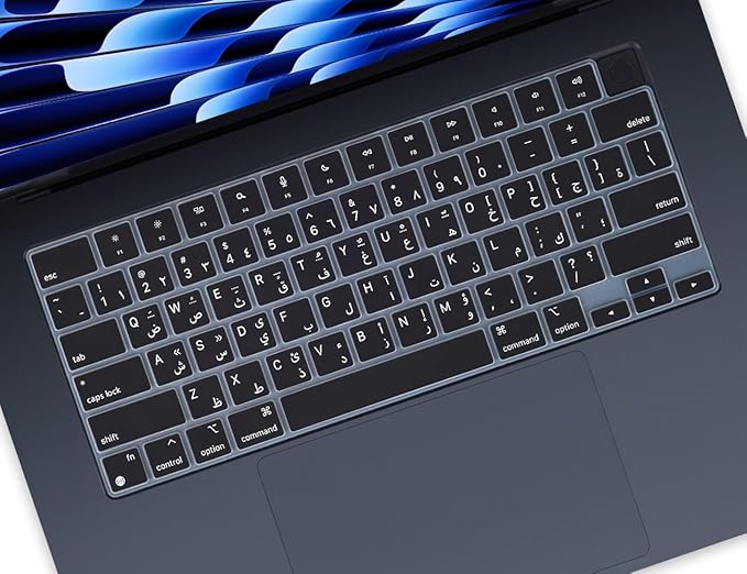 Korean Silicone Keyboard Cover Skin for 2026 2025 14.2 inch Apple MacBook Pro 14 A3426 A3427 A3434 A3112 A3401 A3185 A2992 A2918 A2442 / Pro 16 A3428 A3429 A3403 A3186 with M5-M1 Pro Max Chip - Black