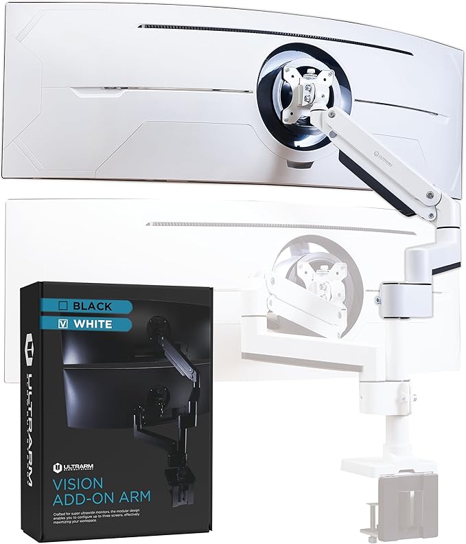 ULTRARM Heavy Duty Monitor Arm for Ultrawide Curved Monitors Modular Design