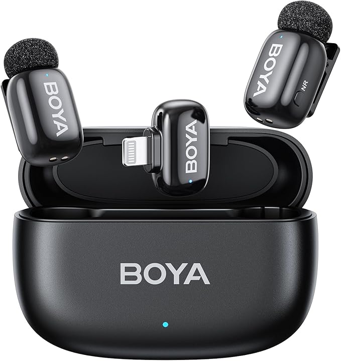 BOYA mini 2 Wireless Lavalier Microphone for iPhone 15/16/17 & Android
