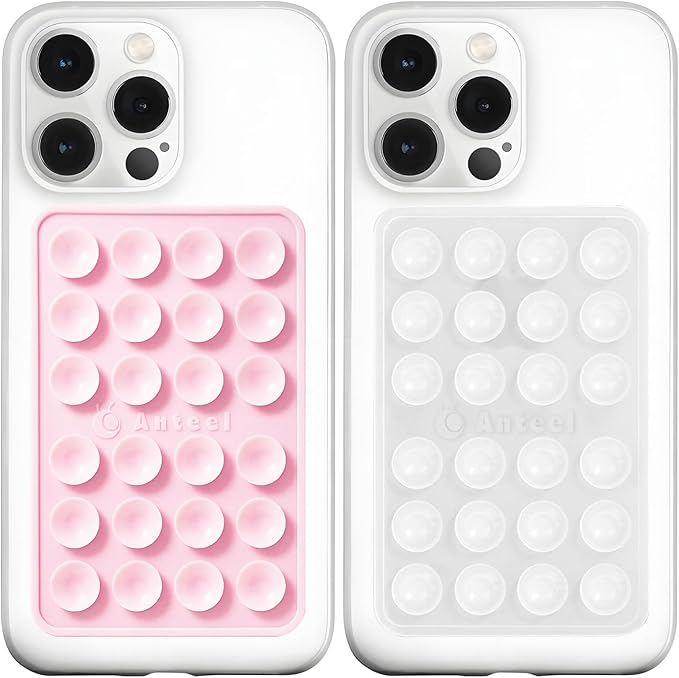 PKYAA Silicone Suction Phone Case Adhesive Mount, Upgraded Super Strong Grip, Durable, Easy to Use, Hands-Free Sticky Phone Holder for Selfies, Tiktok Videos