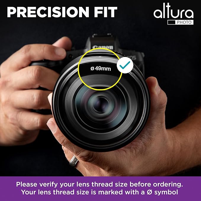 Altura Photo 49mm Lens Filter Kit - Multi-Coated UV Protector, CPL Polarizing and ND Neutral Density Filters + Case for Camera Accessories & Lenses