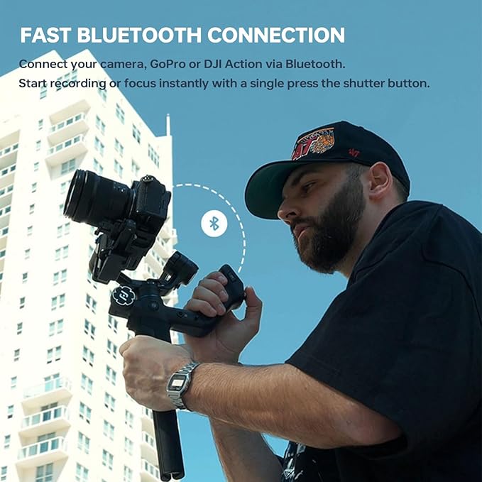 FeiyuTech SCORP Mini 3 Pro Camera Gimbal Kit w/AI Tracking 4.0, Detachable Touchscreen Handle, 4.4lb Payload, Gimbal Stabilizer for Mirrorless Cameras, Smartphone, Action Cam (Bag+Light+Pole Included)