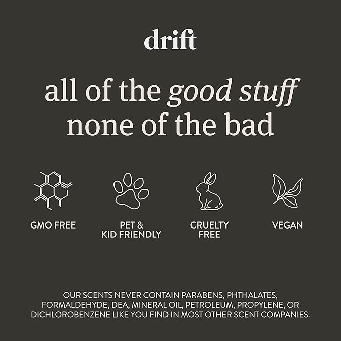 Drift Car Air Freshener - The Original Wood Air Freshener - Car Odor Eliminator - Long Lasting Scent - Metal Clip - Essential Oils - Clean Ingredients - Open Air Scent 3 Pack Refill - NO CLIP INCLUDED