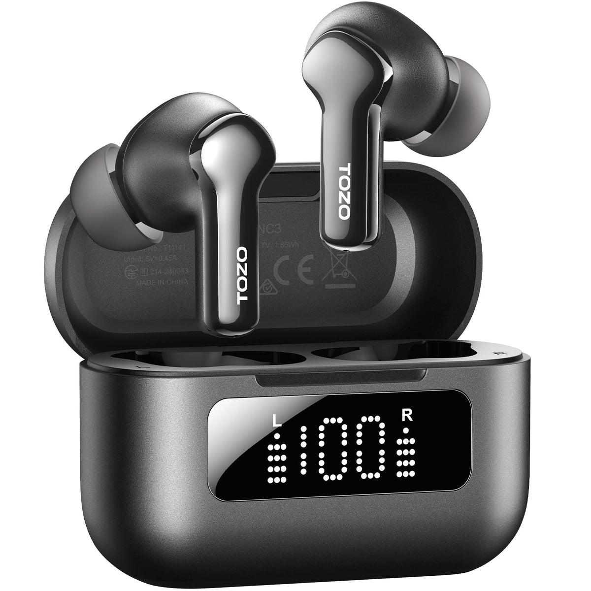 TOZO Hybrid Active Noise Cancelling in Ear Wireless Earbuds, 68H Playtime