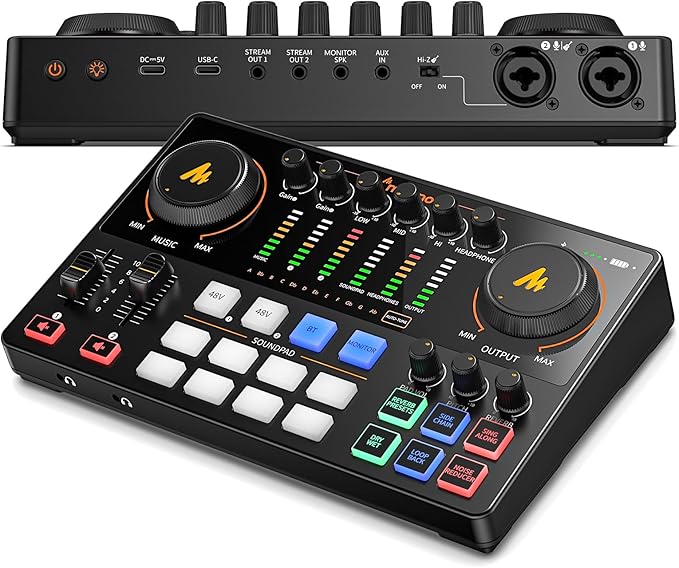 MAONO E2 Gen2 Podcast Equipment Bundle Audio Interface Mixer