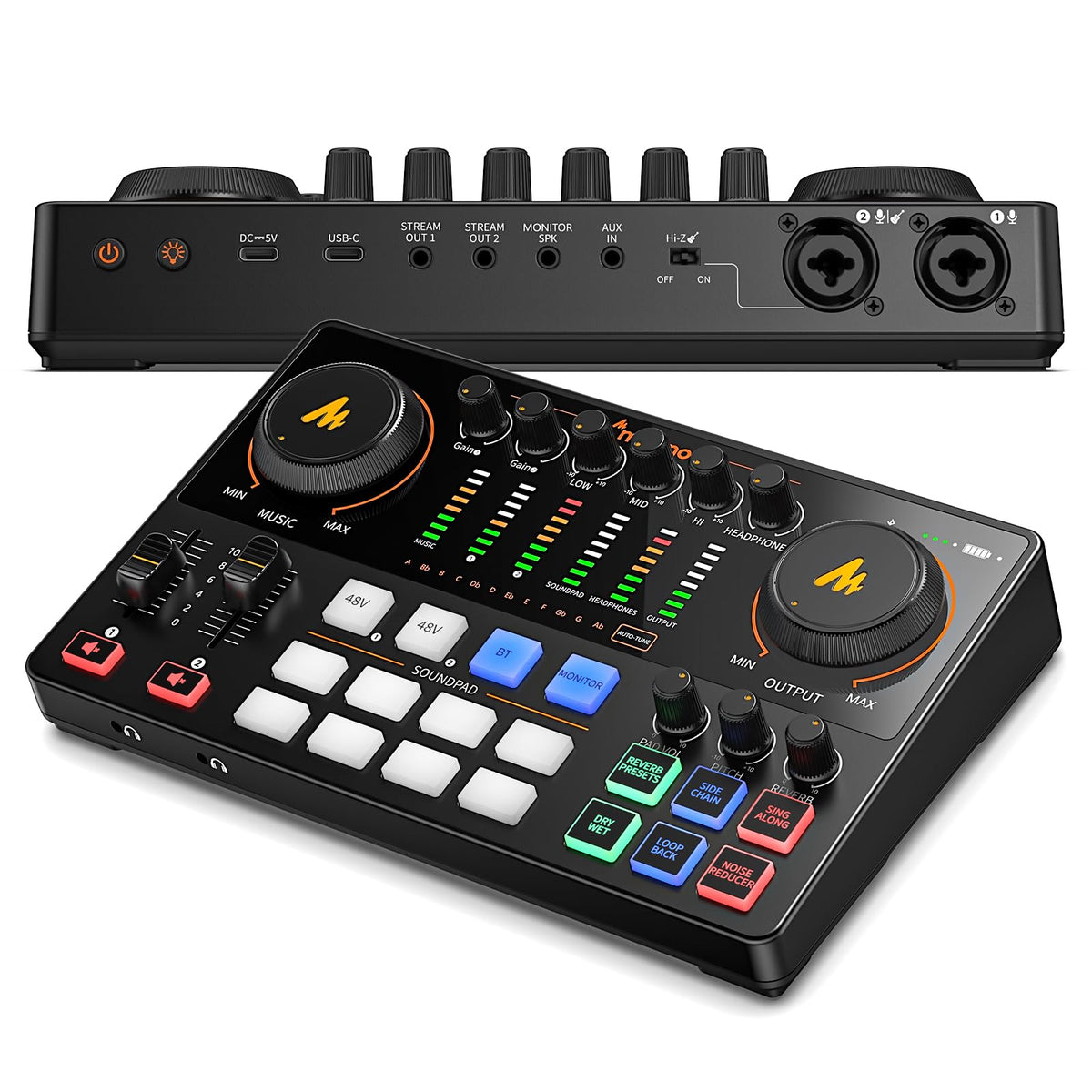 MAONO E2 Gen2B Podcast Equipment Bundle for 2, Dual XLR Condenser Mic Mixer