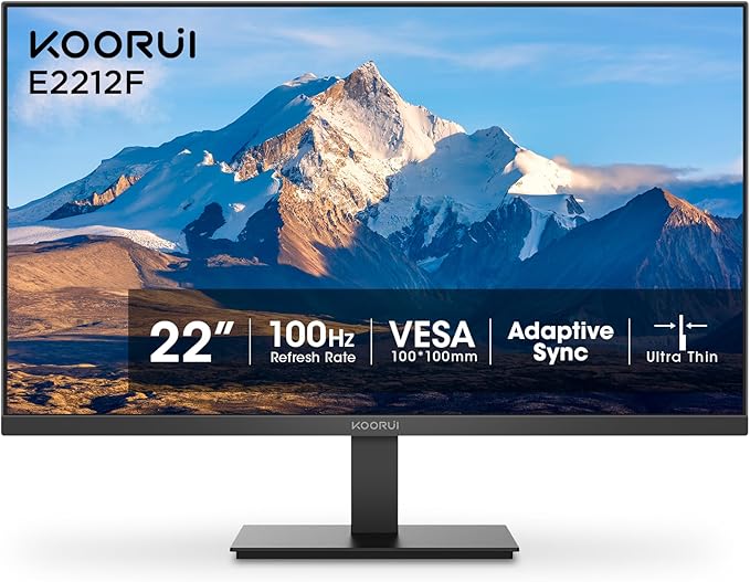 KOORUI 27 Inch Computer Monitor 144Hz FHD 1080p VA Display for Work & Play
